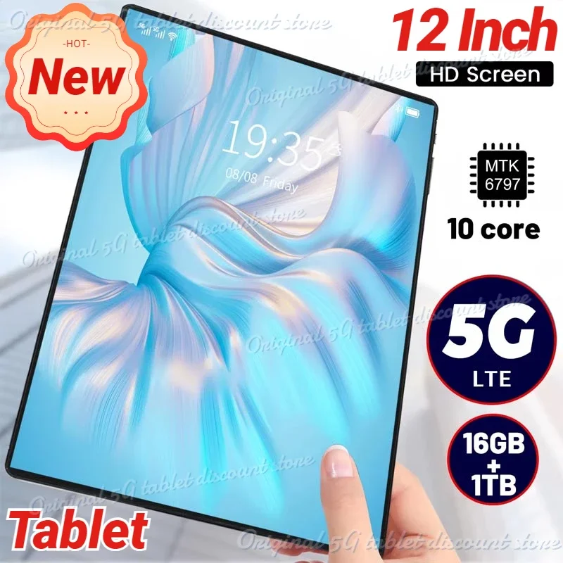 2024 New Tablet Android 12000 mAh Global Version 16GB Ram 1TB Rom New Network 11.6 inch 10 Core Android 13.0 Wifi Tablet 4G/ 5G