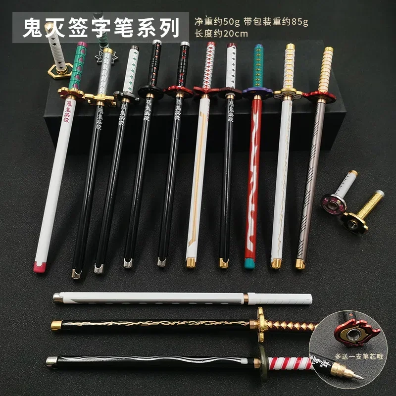 Anime Demon Pens Kamado Tanjirou Cosplay Weapon Props Katana Roller Pen Fashion Originality Gift