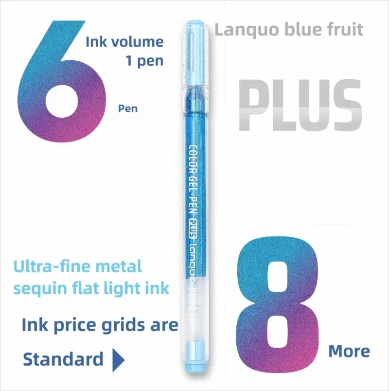 LANGUO 158/4 ألوان بريق تأثيرات هلام القلم 1.0 مللي متر سعة كبيرة الكتابة الفن اللوحة رسم أقلام اللوازم المدرسية القرطاسية