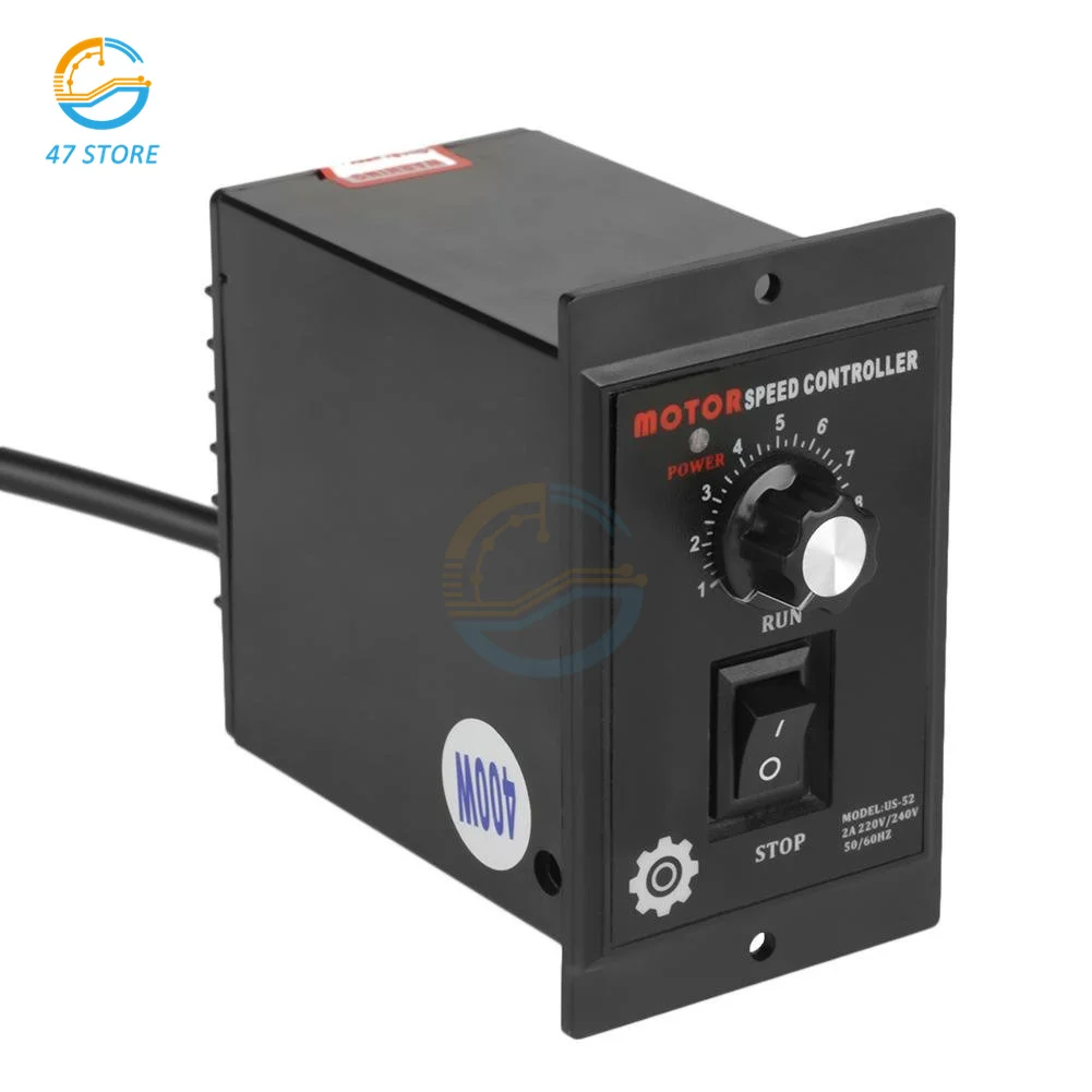 AC Motor Speed Controller AC 220V 400W Motor Speed Pinpoint Regulator Controller Forward Backward for Packaging Printing Food