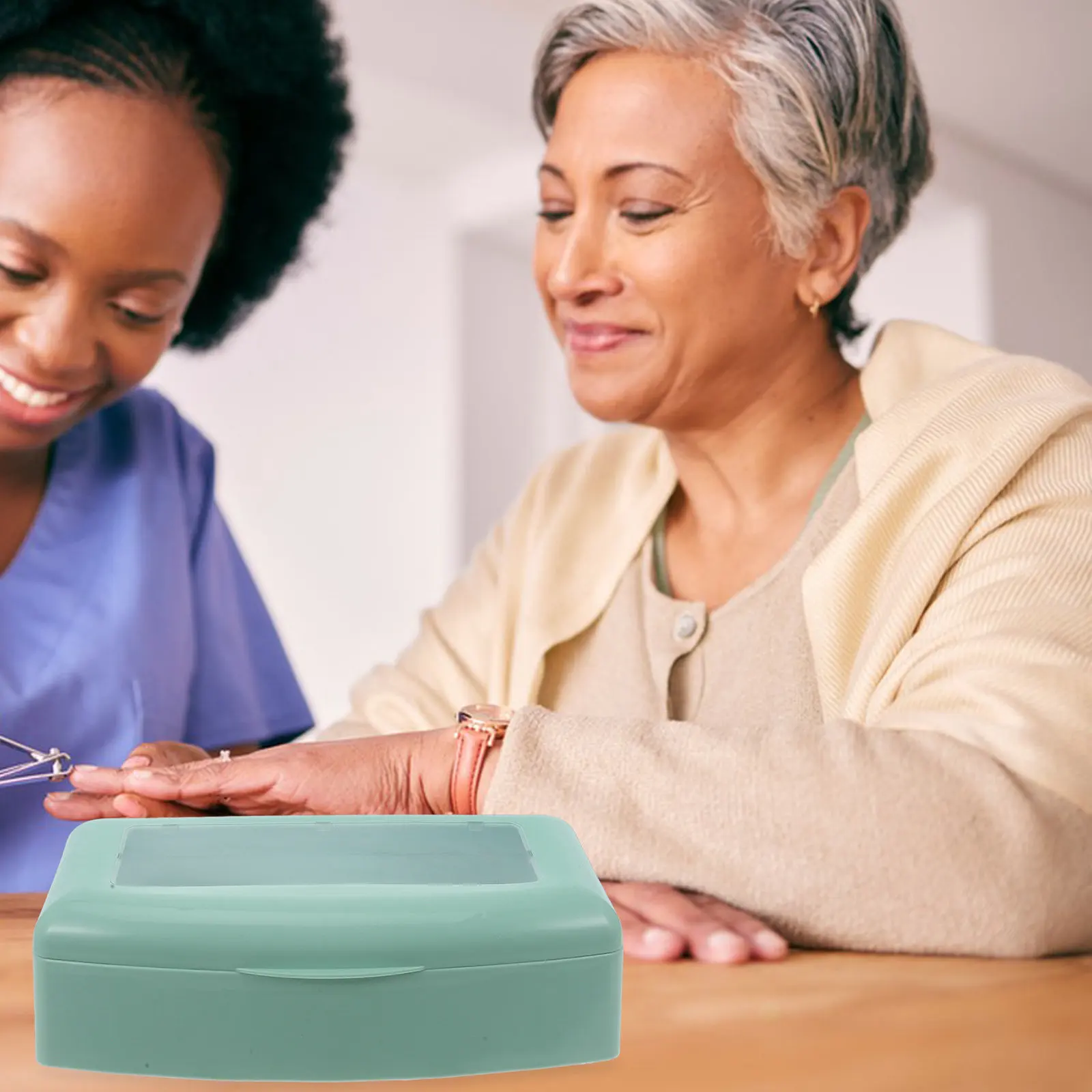 

Manicure Tool Cleaning Box Sturdy Nail Art Tool Tray Organizer Portable Nail Clipper Sterilization Case Manicure Cleaning Box