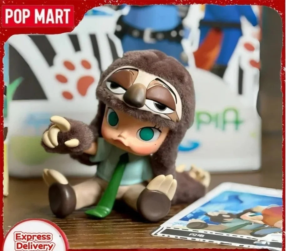 حقيقية Popmart مولي × Zootopia سلسلة التعاون صندوق أعمى العصرية أنيمي الطرفية لعبة مجسمة صندوق غامض جمع هدية