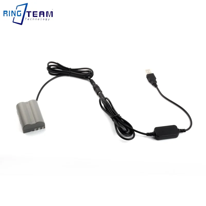 

Straight Cable 8V USB Power Cable+EN-EL3E Dummy Battery EL3E for Nikon D50 D70 D70S D80 D90 D100 D200
