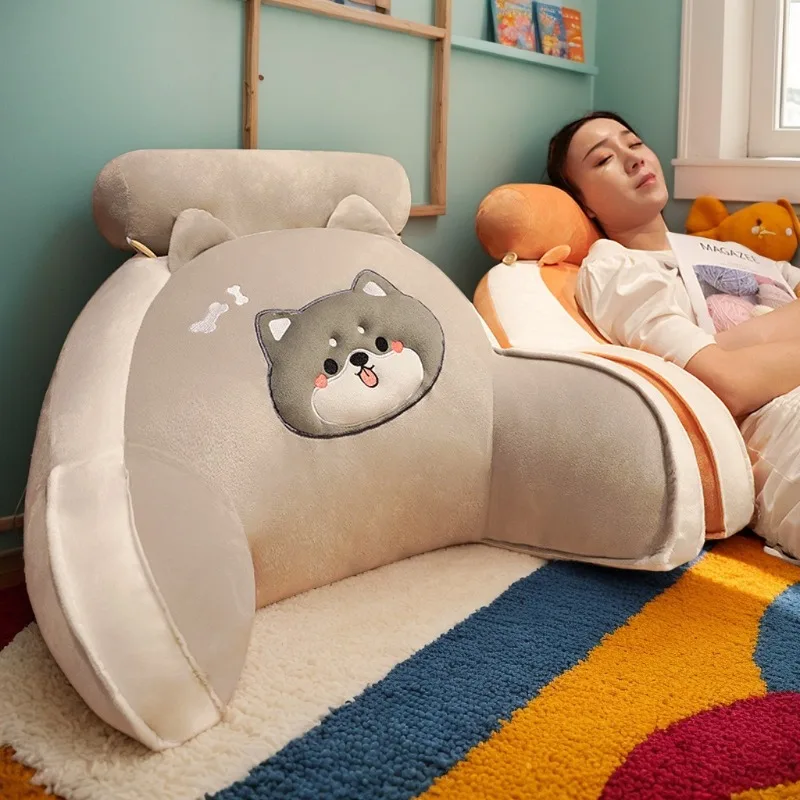 

Cartoon Cute Soft Bag Large Backrest Pillow Headboard Cushion Sofa Cushion Dormitory Bed Reading Pillow Waist Protection Pillow