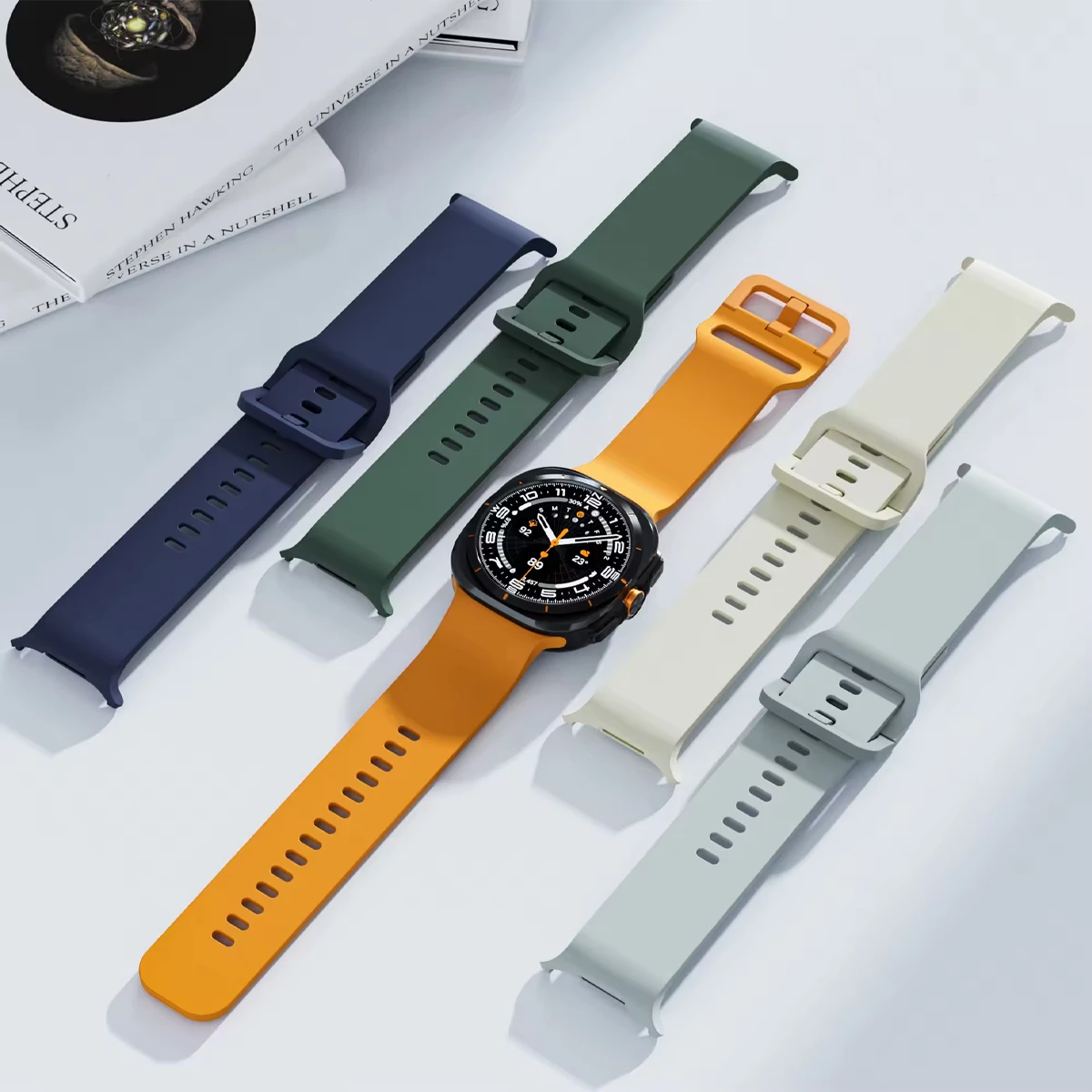 Silicone Band For Samsung Galaxy Watch Ultra 47mm Accessories Sport Bracelet correa Galaxy Watch 7 Ultra 47 mm Original Strap