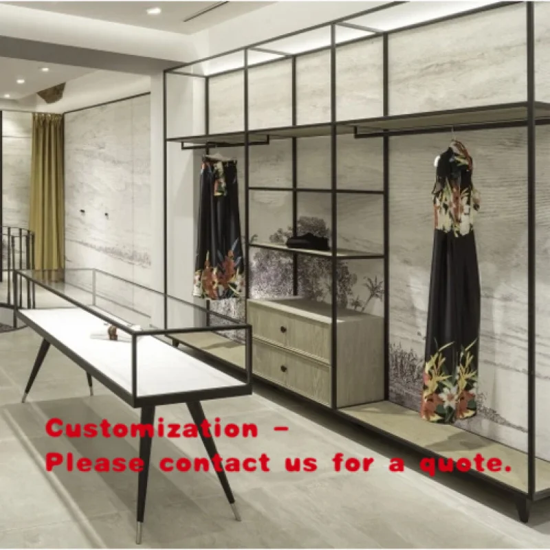 custom.Italy Boutique Clothes Rack Apparel Display Cabinet Shop Fixture