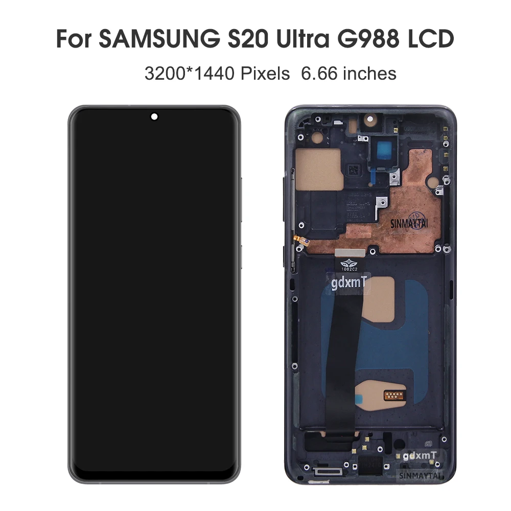 For Samsung S20 Ultra Tested S20U G988 G988B/DS LCD Display Touch Screen Digitizer Assembly Replacement