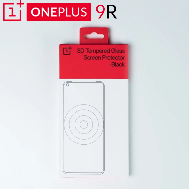 Original OnePlus 9R 3D Tempered Glass Screen Protector Full Cover Perfect Fit Curved Edge Super Hard 9H Oleophobic Coating