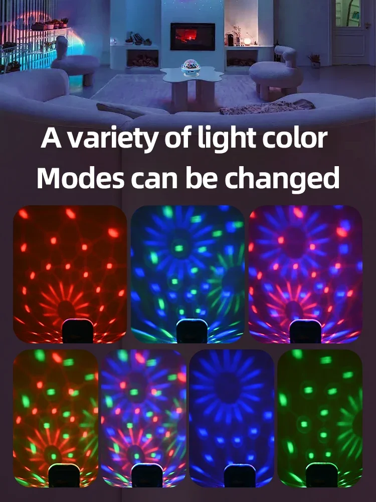 Nachtlampje ポータブル LED ナイトライトディスコウェアラブルウォッチサウンドコントロールプロジェクションディスコステージライト KTV バー用アンビエントランプ