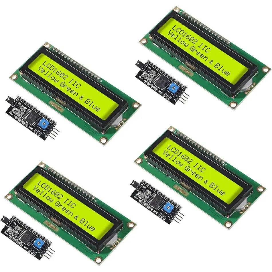 LCD1602 1602 LCD Module Blue/Green Screen 16x2 Character LCD Display with IIC I2C Serial Interface Adapter Module for Arduino