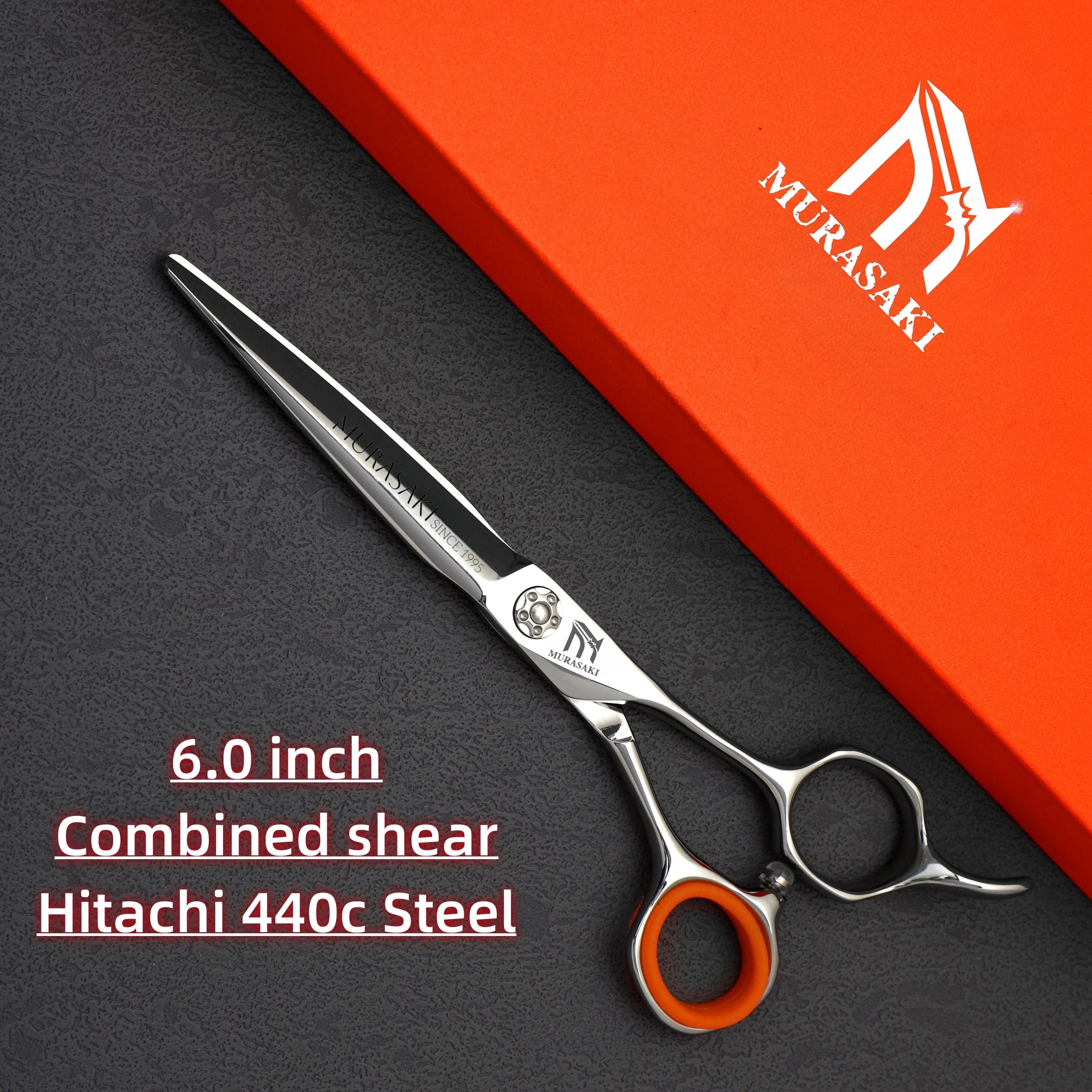 Professionelle Friseurscheren, Hitachi 440C Stahl-Ausdünnungsscheren, Set mit 6,0-6,5 Zoll Haarschneidewerkzeugen, scharf und langlebig – Detail 15