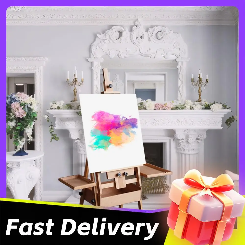 

Beech Foldable Flat Easel with Drawer Tray Oil Painting Stand Foldable Adjustable Easel for Children Sketch Oil Painting