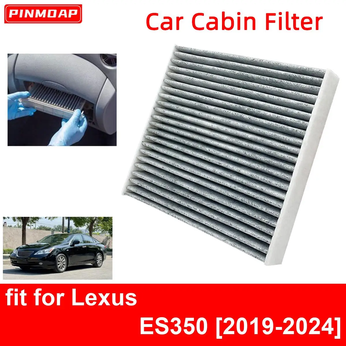 Car Cabin Air Filter for Lexus ES350 2019-2024 Auto Filters Carbon Fiber CF12157 87139-0E040 87139-0R030 87139-26010 8713958010