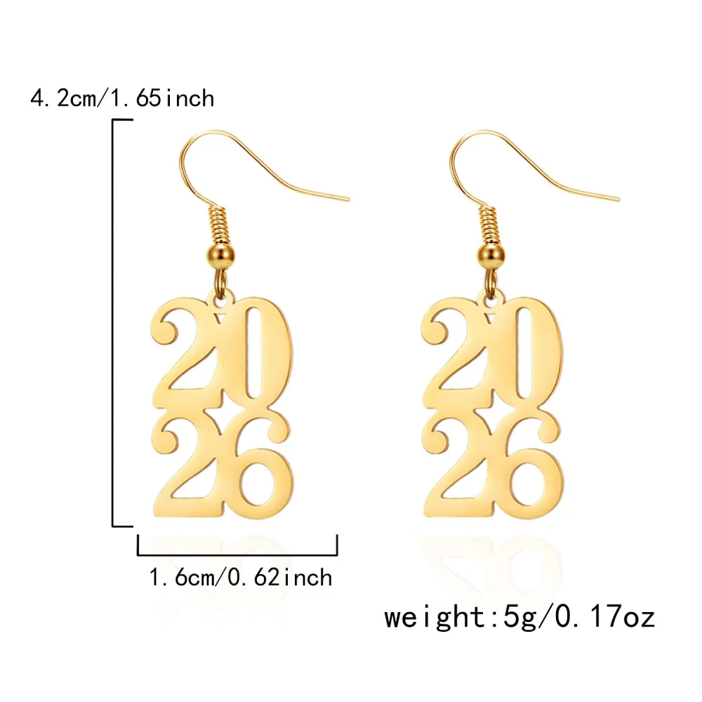 Digital Earrings Elegant Geometric Earrings 2026 Earrings Hypoallergenic For Anniversary Chinese New Year New Year Party