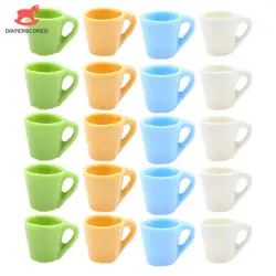 4/5pcs Dollhouse Miniature Candy Color Water Mug Drink Cup Model Kids Pretend Play Toy Doll House Decor Accessories