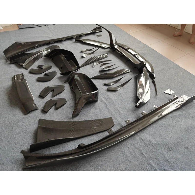 

For BMW I8 modified body kit EB style carbon fiber front and rear bumper lip splitter rear spoiler wind knife decoration