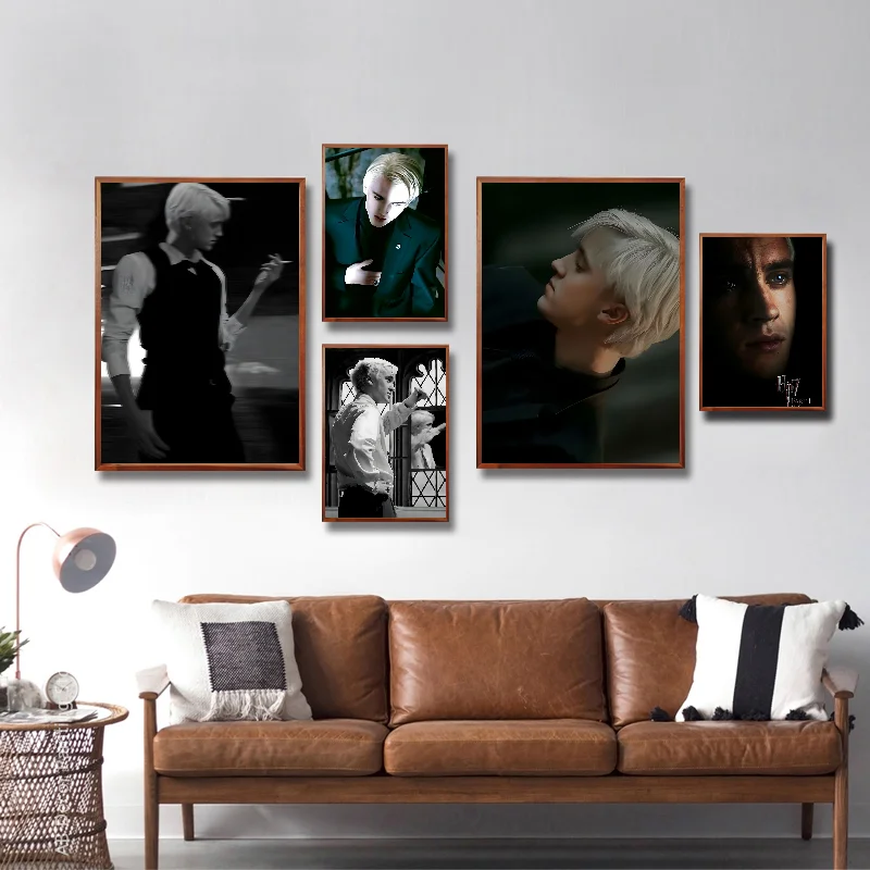 Draco Malfoy Poster Self-adhesive Art Waterproof Paper Sticker Coffee House Bar Room Wall Decor