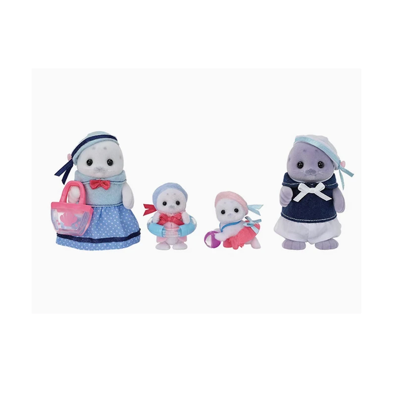 Forest Family Seal Family Play House Doll Artificial Standing Treasure Girl Kidsren Educational Birthday Gift