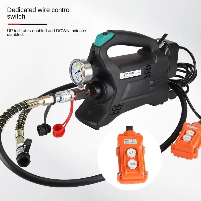 10803 draagbaar elektrisch hydraulisch pompstation 70 MPa oplaadbare ultrahoge druk lithium-ion aangedreven pomp voor