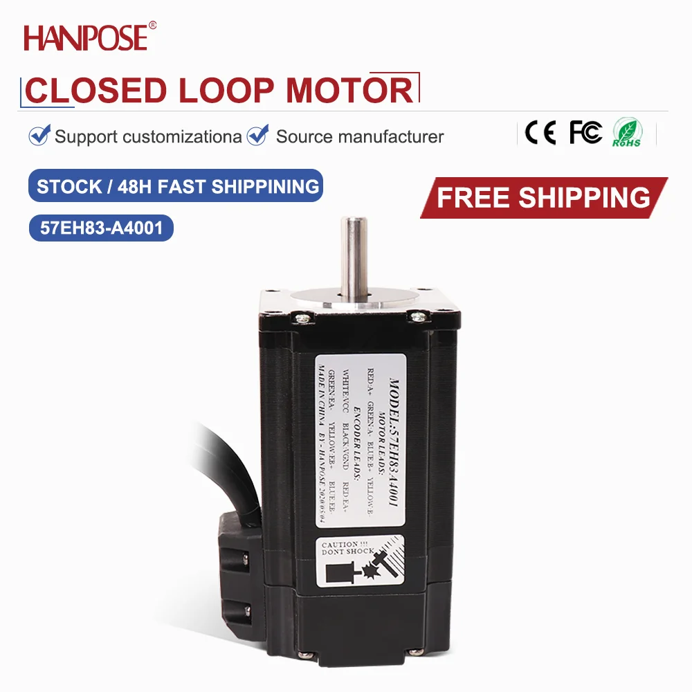 

Шаговый двигатель с замкнутым контуром NEMA23 57EH83 4.0A 2.2V считывание координат в реальном времени, без потери, стабильная работа