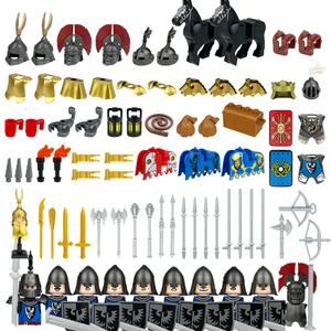 Ortaçağ Ordusu Rakamlar oyuncak inşaat blokları, bir Şövalye, bir Kral, bir Asker, Kask, Zırh, bir Kalkan, bir Kılıç, bir Mızrak, MOC, Tuğla Asker, Mevcut, ve 8 en çok satan, mızrak, tatica-no. 2