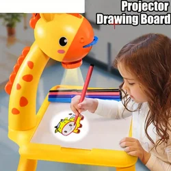 Children Drawing Board Projection Table Light Toy For Boy Сoloring Pen Book Tool Set Girl Learning Educational Kids 3 Year Gifts