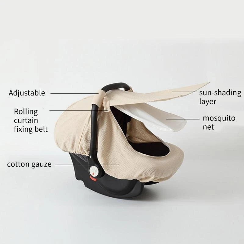 غطاء مقعد سيارة شبكي قابل للتنفس M76C من القطن القابل للتمدد للأطفال أثناء السفر #6