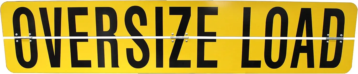 Aluminum Hinged Oversize Load Sign - 60 inch x 12 inch - Reflective