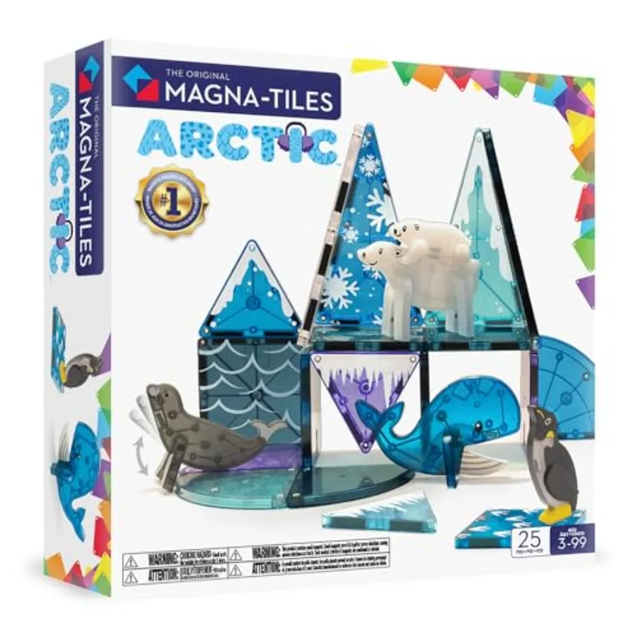 

MAGNA-TILES Arctic Animals 25-Piece Magnetic Construction Set The ORIGINAL Magnetic Building Brand