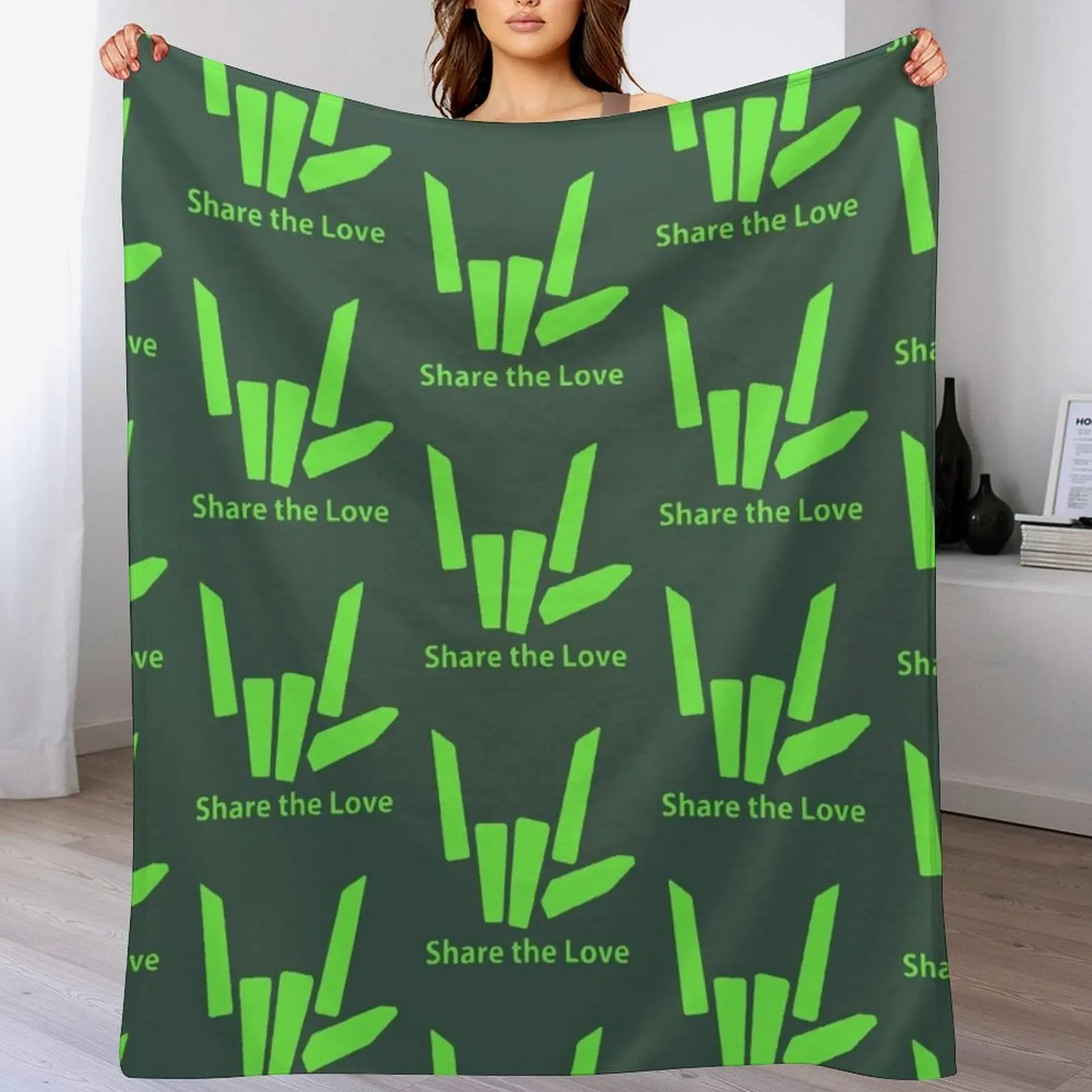 Get Here Kids Original share The Love Throw Blanket Decorative Soft Throw Blanket for Couch Sofa
