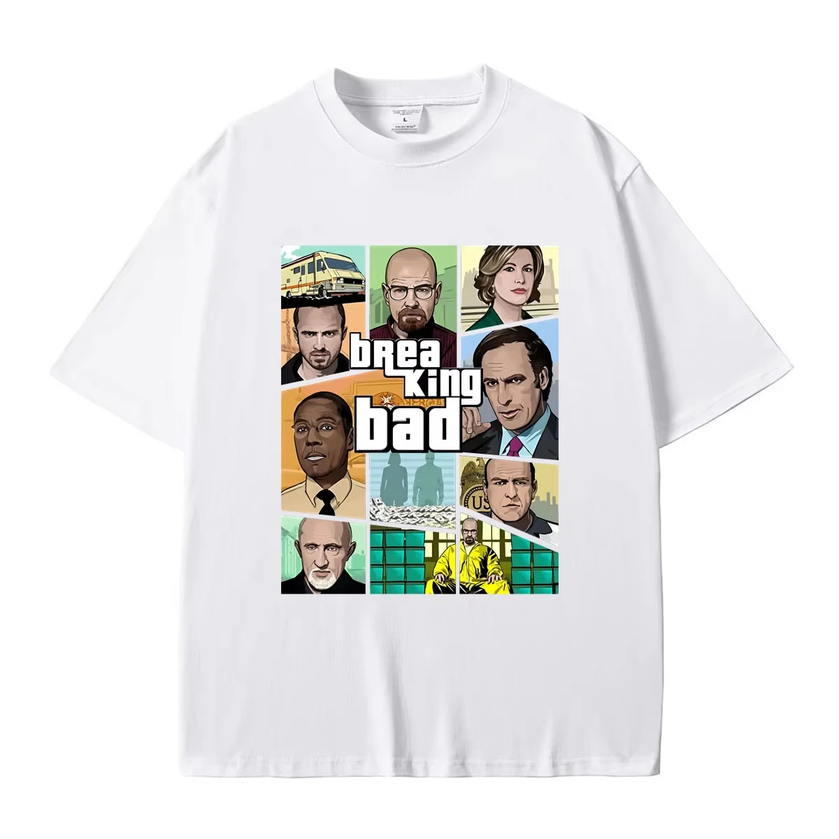 Breaking Bad TV Show Walter Heisenberg Graphic Print Men's Summer Vintage Casual Loose Streetwear Women And Men T-shirt
