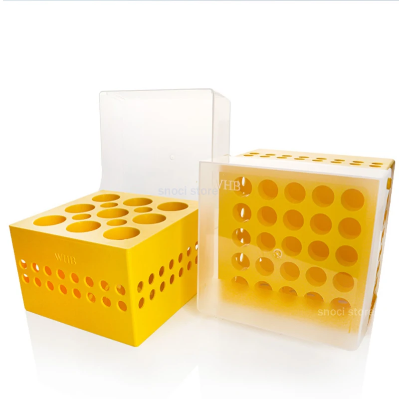 Lab 15ml/50ml PP Tubes Freezing Box,  Plastic Cryopreservation Tube Box Cryotube Storage Box Cryo Tubes Box PCR Tube Rack,1Piece