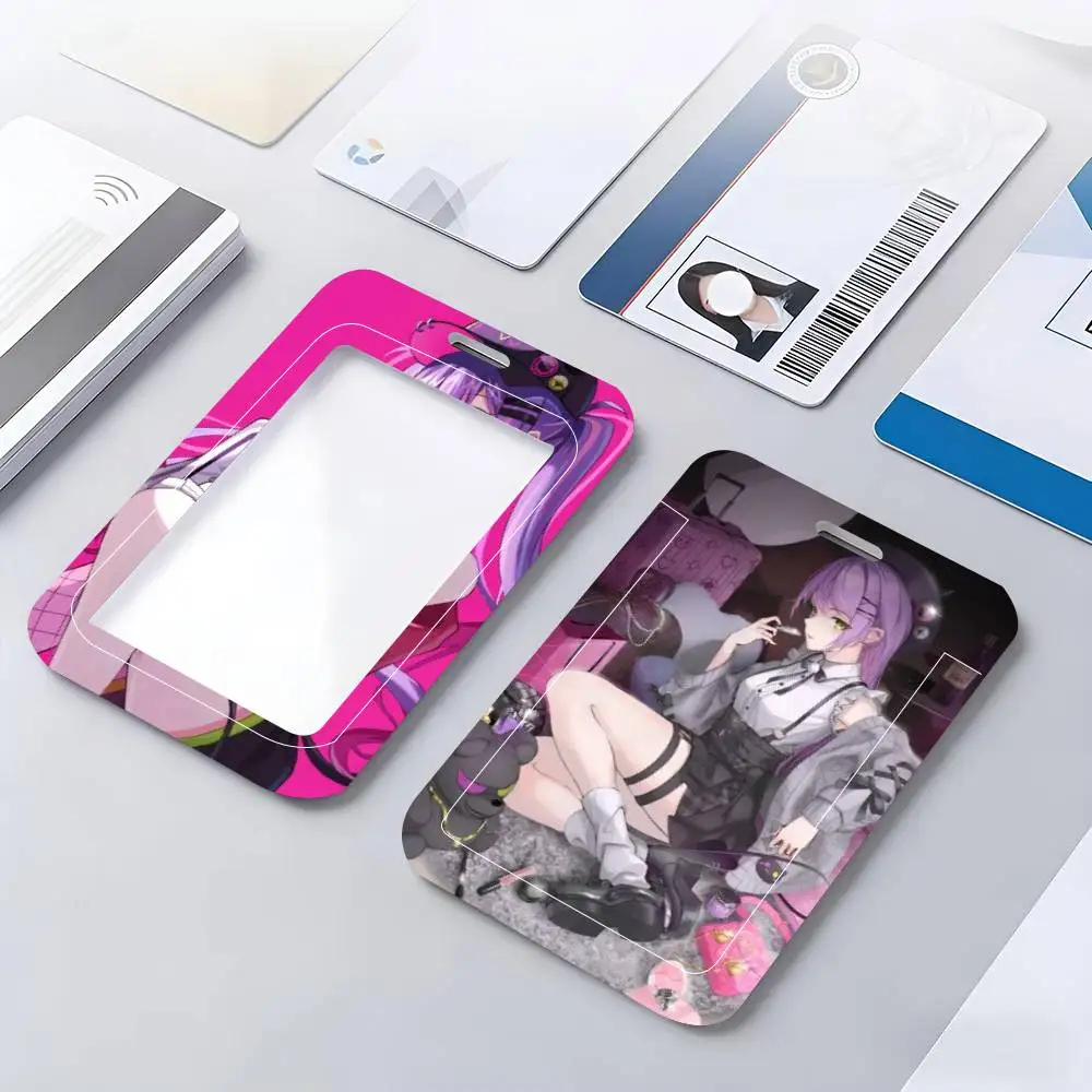 Game Hololive Tokoyami Towa ID Card Holder Neck Strap Pendant Door Badge Holder Lanyards Keychain Work Credential Case Gift