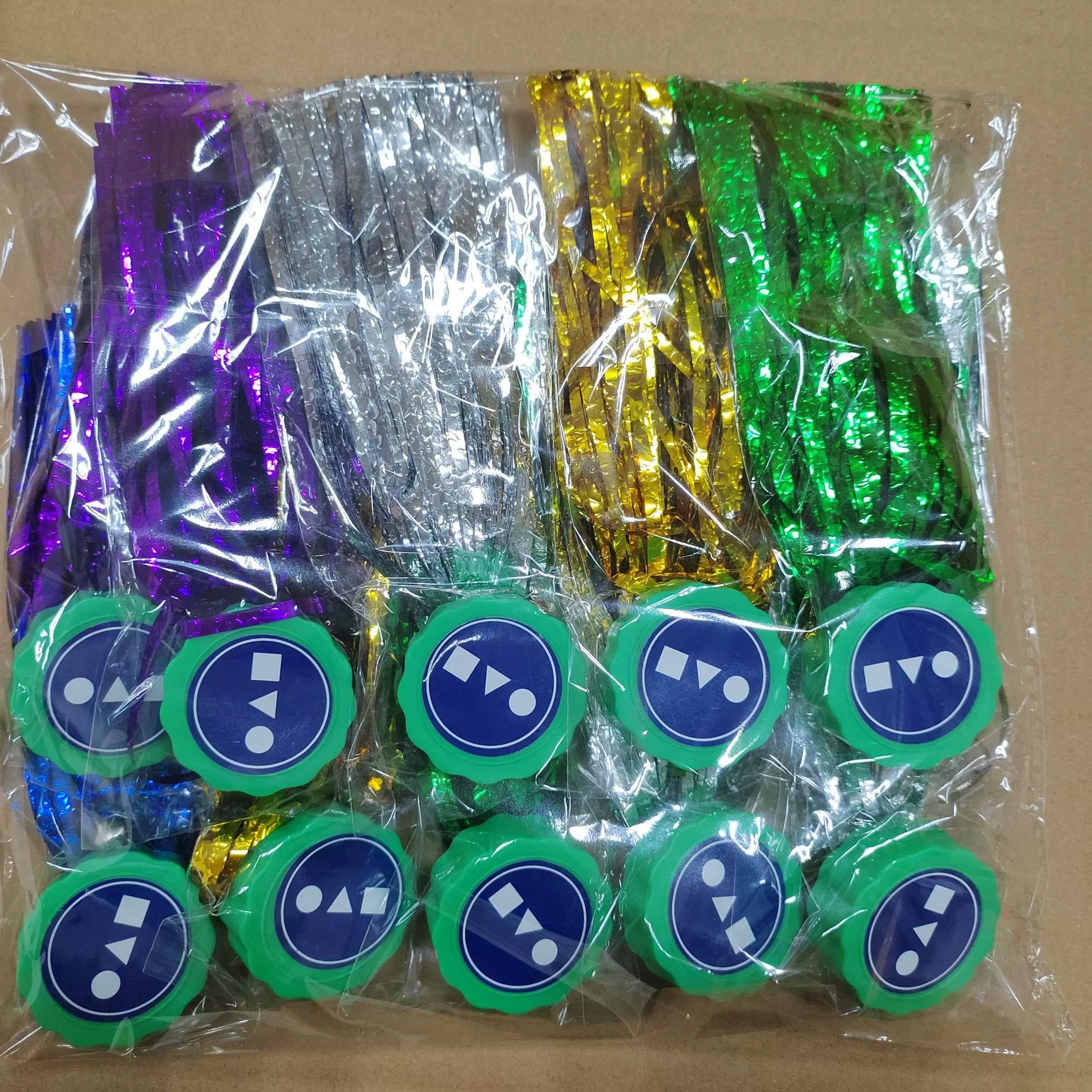 Jegi Set (Jaegi with The Bell) for Jegichagi Korean Traditional Game Hackysack Kick Random Color)