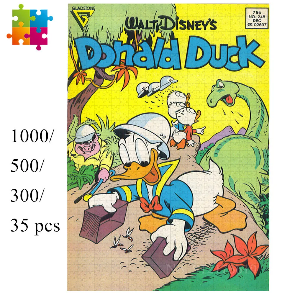 Donald Duck Puzzles for Adults 1000 Pieces Walt Disney Wooden Jigsaw Puzzles Kids Toys Collection Educational Diy Game Child