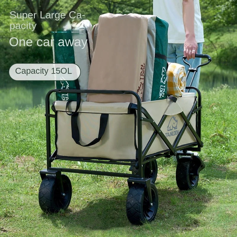 The manufacturer directly provides outdoor folding handcart campers campers, broadened tables, picnic push-pull campers