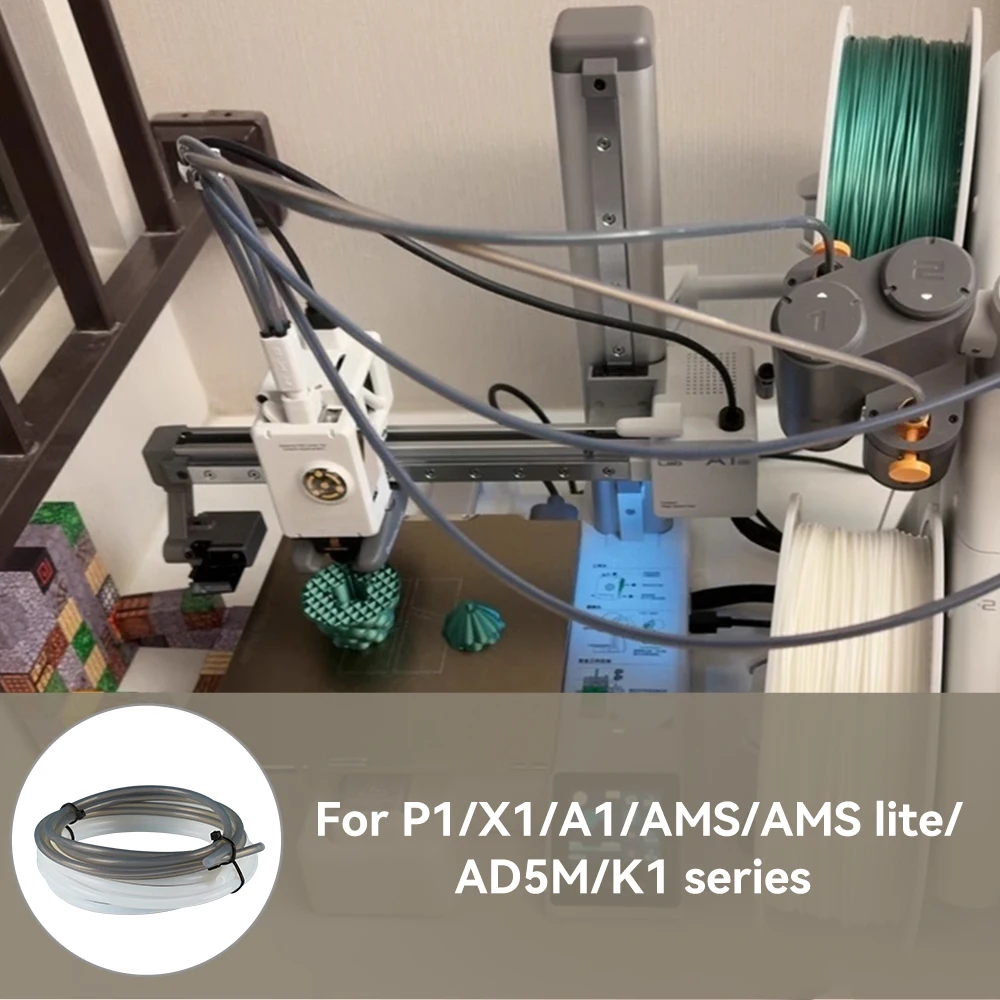 PTFE-Slang met Snijder, 2,5mm Binnendiameter x 4mm Buitendiameter, Past op Direct Drive Extruder 3D-Printer voor Bambu Lab A1/A1 mini/P1P/P1S/X1C, Creality K1/K1 Max, Ender 3V3 PTFE-Slang met Snijder, 2,5mm Binnendiameter x 4mm Buitendiameter, Past op Direct Drive Extruder 3D-Printer voor Bambu Lab A1/A1 mini/P1P/P1S/X1C, Creality K1/K1 Max, Ender 3V3