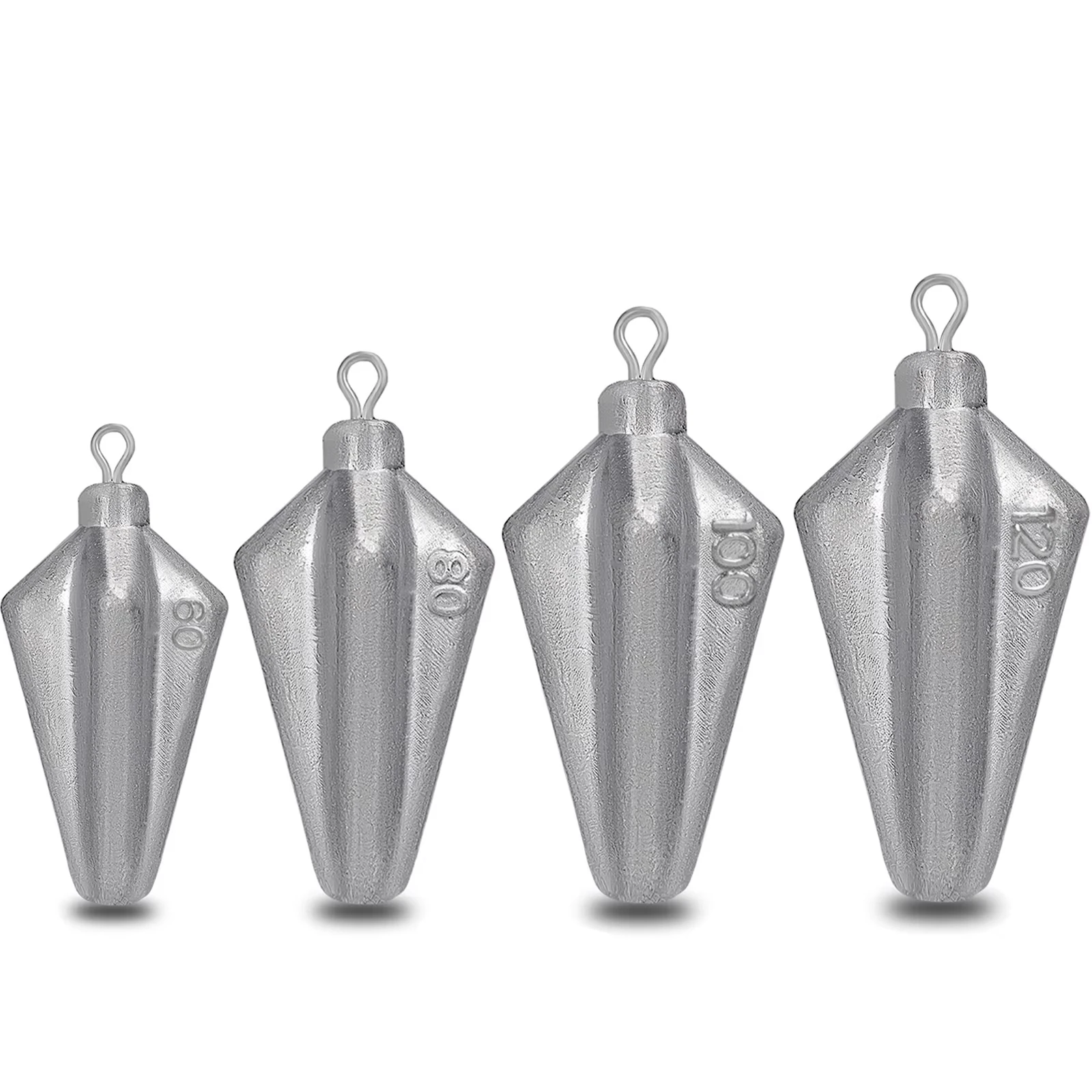 THKFISH Fishing Lead Sinkers 60g 80g 100g 120g 150g Popcorn Shape Lead Weights Drop Shot Freshwater Saltwater Weight Sinker