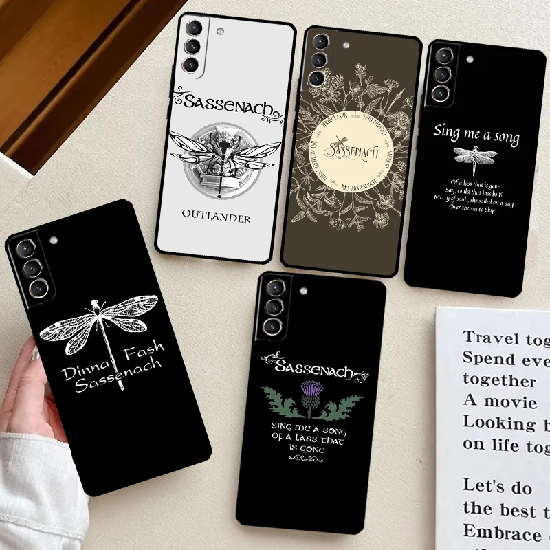 Outlander Sassenach Dragonfly Case For Samsung Galaxy S24 S22 S21 S23 Ultra Note 20 S8 S9 S10 Note 10 Plus S20 FE Cover
