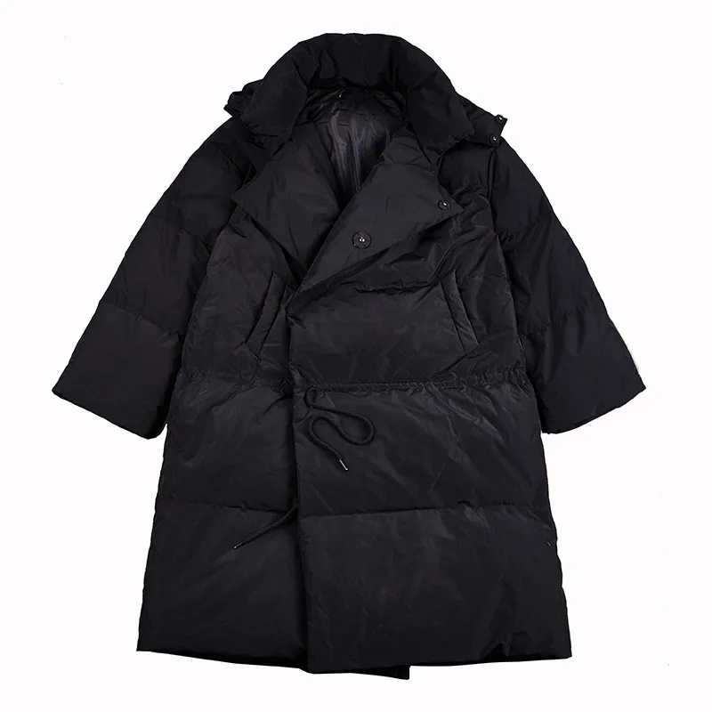 Men's Cotton Coat Winter New Thickened Simple Everything Matching Medium - Length Fashion Coat