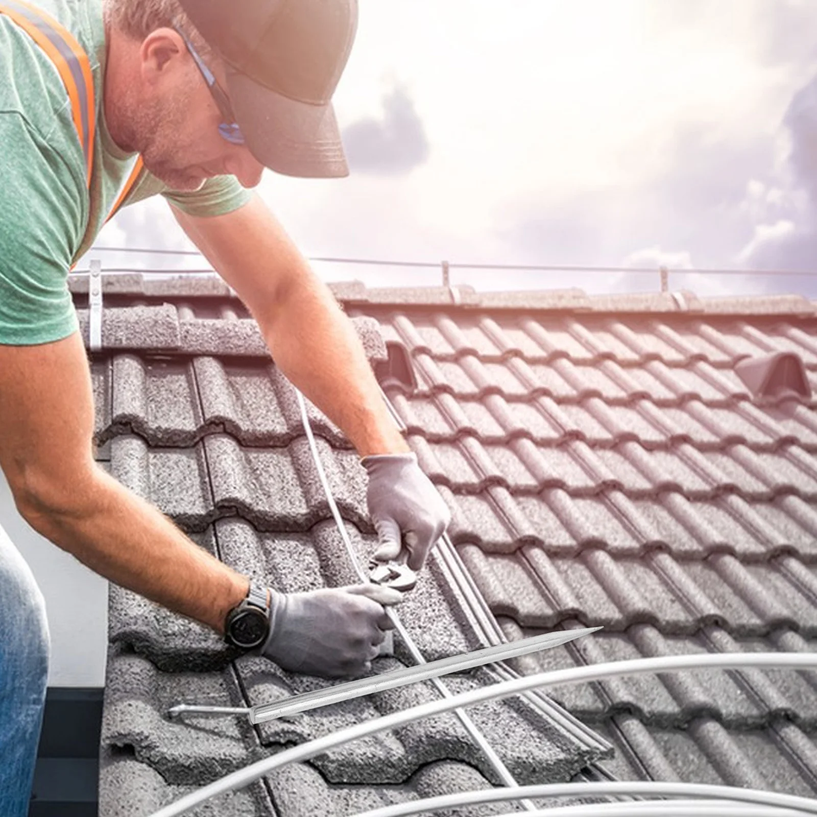 Galvanized Ground Rod Heavy Duty Earthing Stake For Outdoor Protection Industrial Building Villa Safety Earth