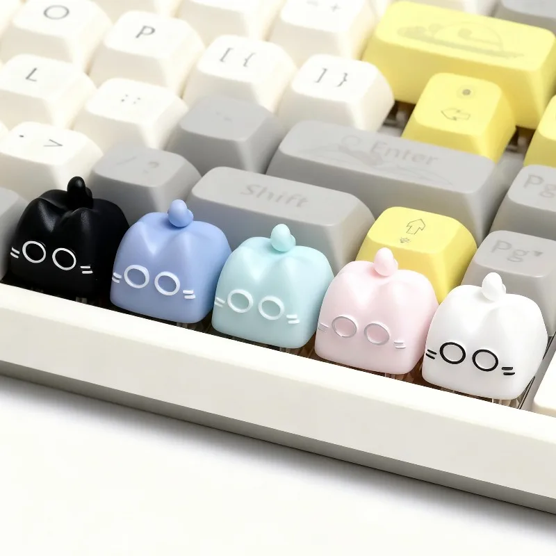 

Animal Keycaps Artisan Playful and Adorable Cat Theme Keycap Custom Resin Key Caps for Mechanical Keyboard Game Accessories Gift