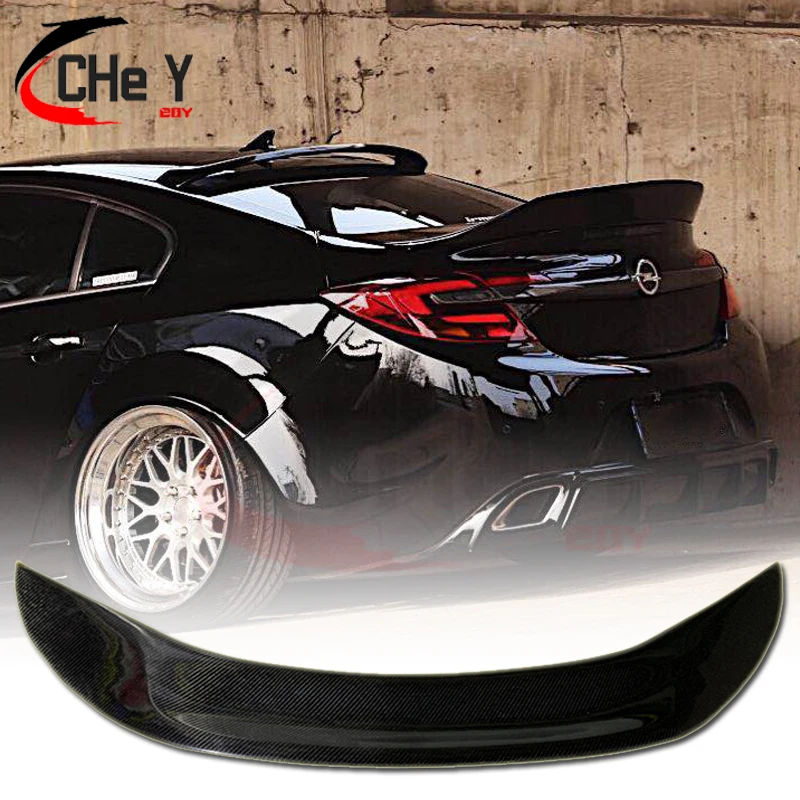 For Buick Regal Opel Year Vauxhall 2014 2015 2016 Modified True Carbon Fiber True Wing Spoiler Trunk Trim JDM Style Rear Spoiler