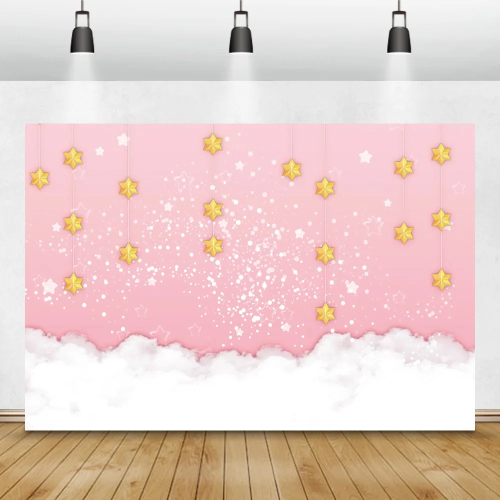 Tęcza Kolorowe Niebo Chmury Gradient Baby Shower Tła Fotograficzne Tła do Zdjęć Noworodki Dzieci Photophone Photocall