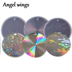 DY1911 Hologram 3inch Circle with Hole Resin Epoxy Silicone Molds Keychain Crafting Mold