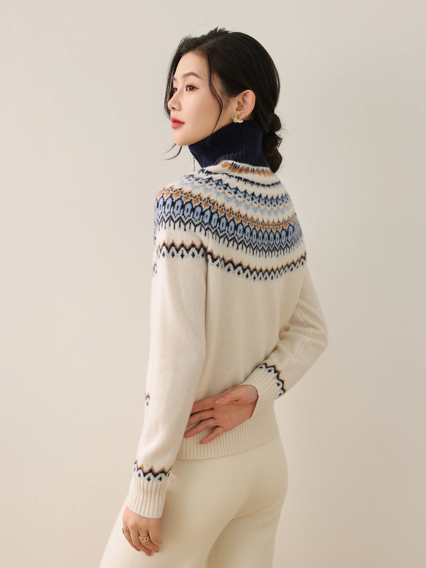 New Woman 100% Merino Wool Sweater Thick Autumn Winter Knitted Pullover Lady Turtleneck Blouse Cashmere Long Sleeve Clothes Tops