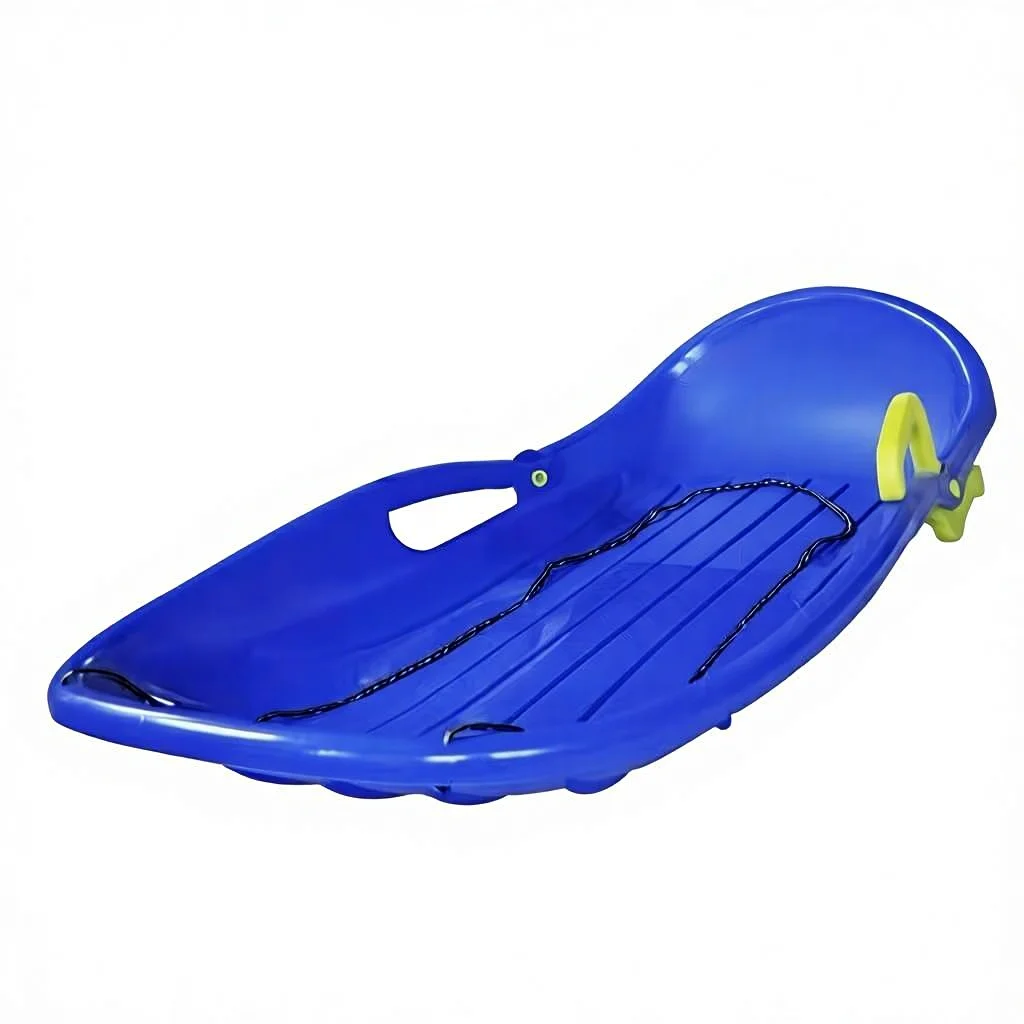 Adult Thickened HDPE Snow Sled, Wear-Resistant Single & Double Seat Snow Sledge for Winter Sports