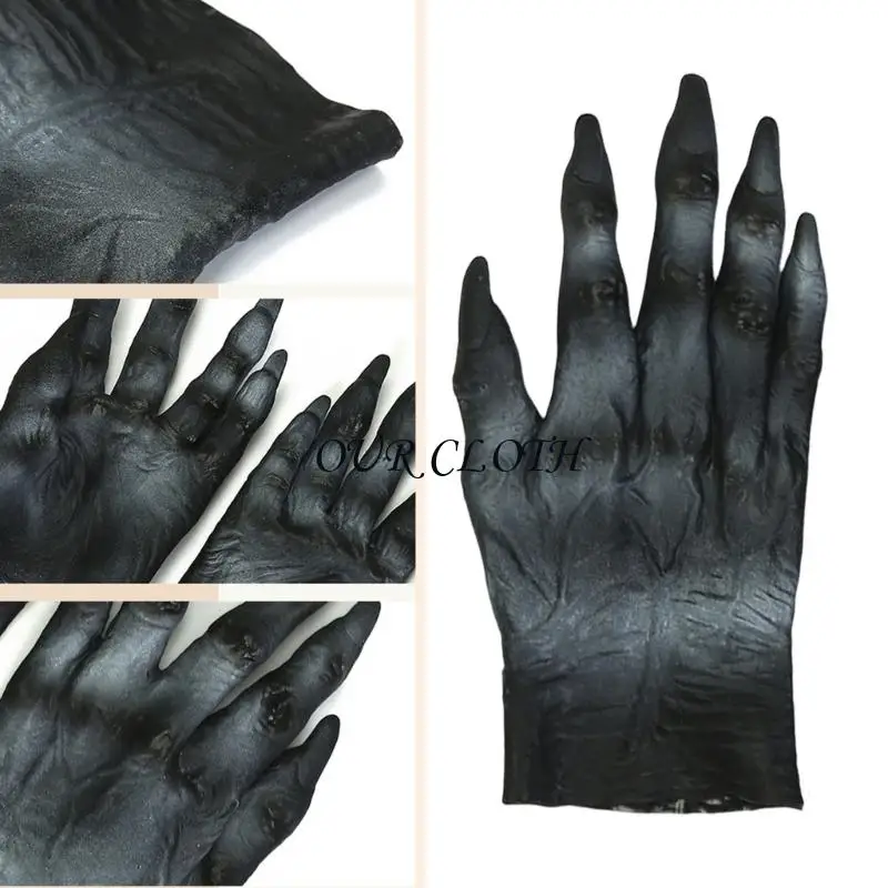 Latex Werwolfs Handschuhe Gothic Teufel Handschuhe schreckliche Dämonen Handschuhe Horror Zombied Handschuhe Handschuhe
