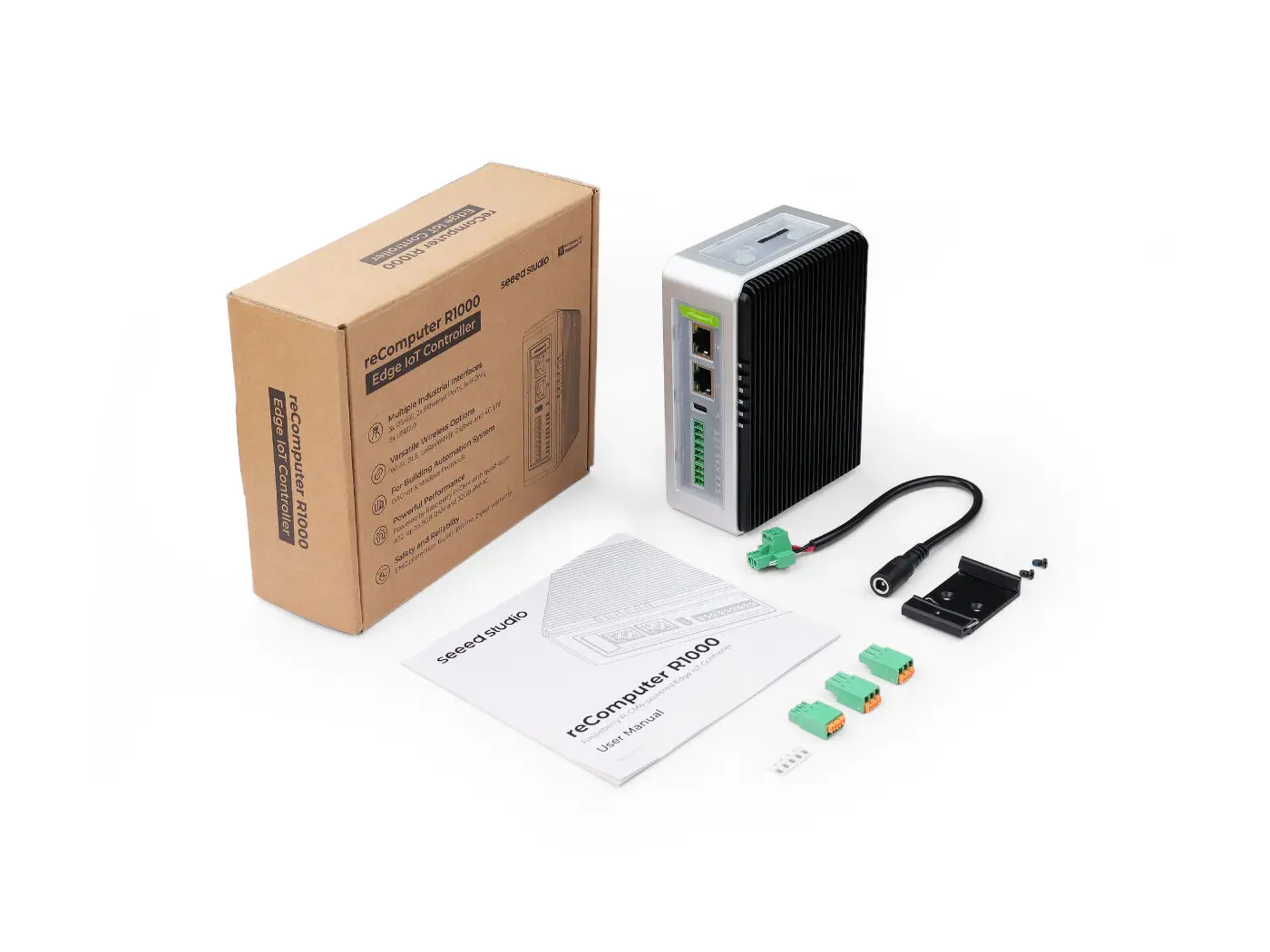 ReComputer R1024-10 - Raspberry Pi IoT Gateway & Controller, CM4-Powered, AI Capable | 4GB RAM, 16GB EMMC