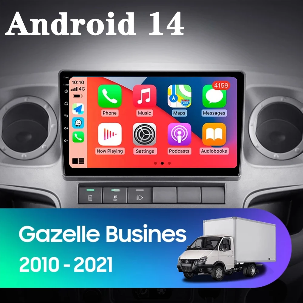 Android 14 Carplay Auto For GAZ Gazelle Busines 2010 - 2021 Car Radio Multimedia Video Player Navigation GPS  No 2Din 2 Din DVD